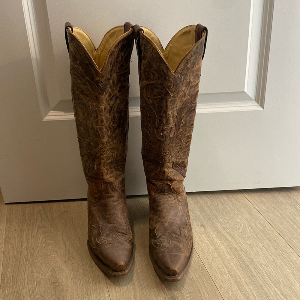 Corral brown tall cowboy boots